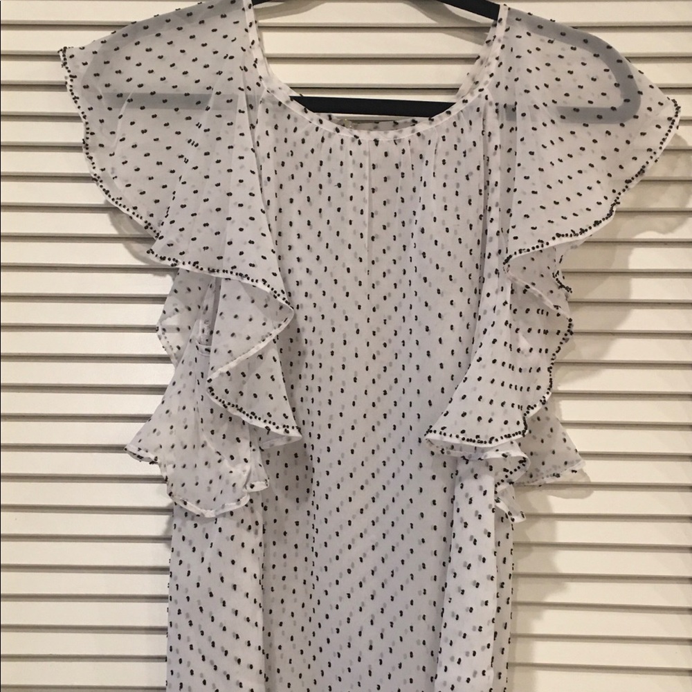 Gianni Bini Babydoll Ruffle Top - Picture 2 of 6
